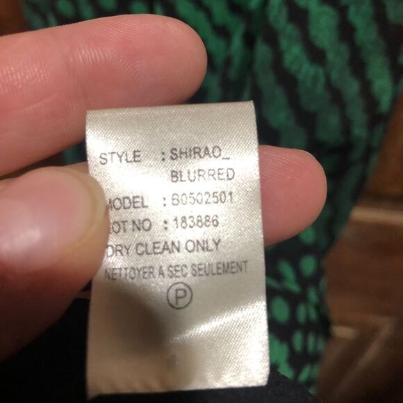 THEORY SHIRAO BLURRED SILK CAMI WOMENS SMALL GREEN BLACK ANIMAL PRINT SNAKE - Picture 7 of 8